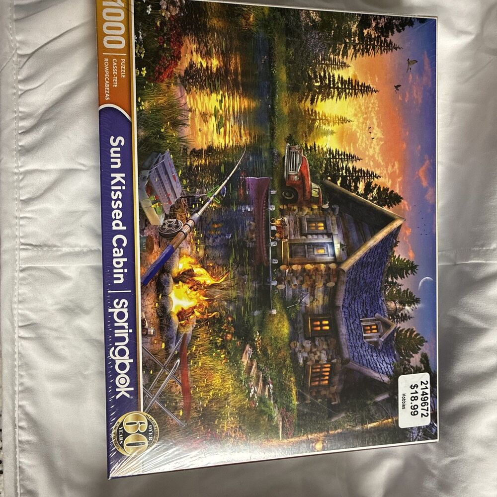 Springbok 1000 Piece Puzzle Sun Kissed Cabin Brand New Sealed